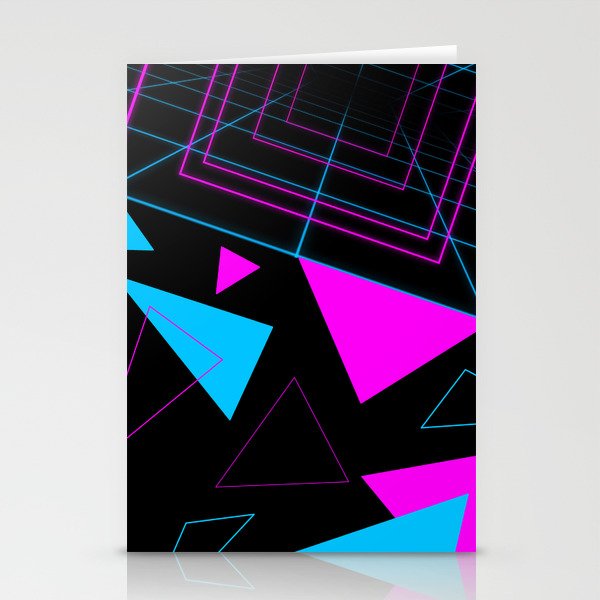 Synth Triangles Stationery Cards
