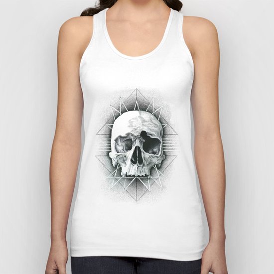 stippling skull Unisex Tank Top