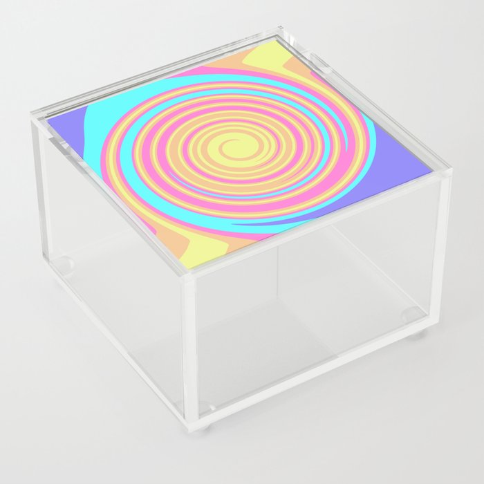 1990s Colors Retro Swirl Acrylic Box