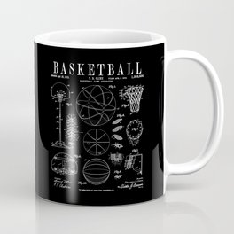 Basketball Old Vintage Patent Drawing Print Coffee Mug