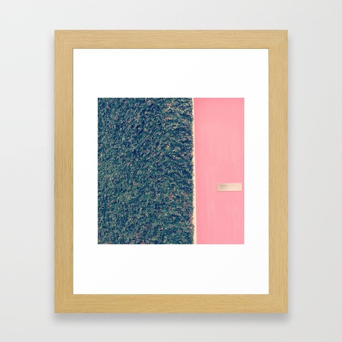 Pink and Green Framed Art Print