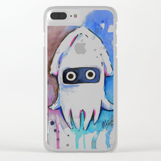 Blooper Watercolor Mario Art Clear iPhone Case