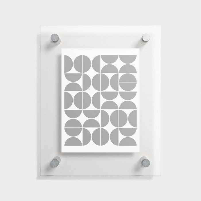 Mid Century Modern Geometric 04 Grey Floating Acrylic Print