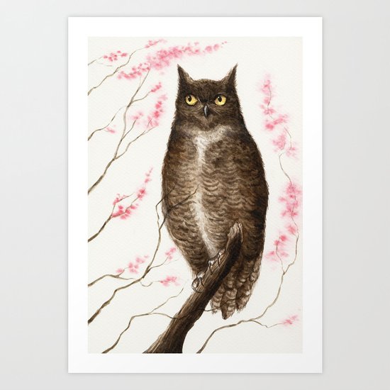 Spring Owl Art Print