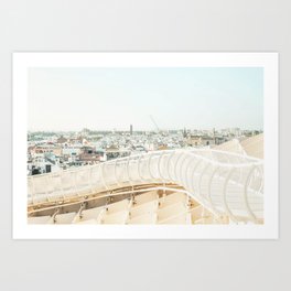Seville X [ Andalusia, Spain ] City skyline from Metropol Parasol⎪Colorful travel photography Poster Art Print
