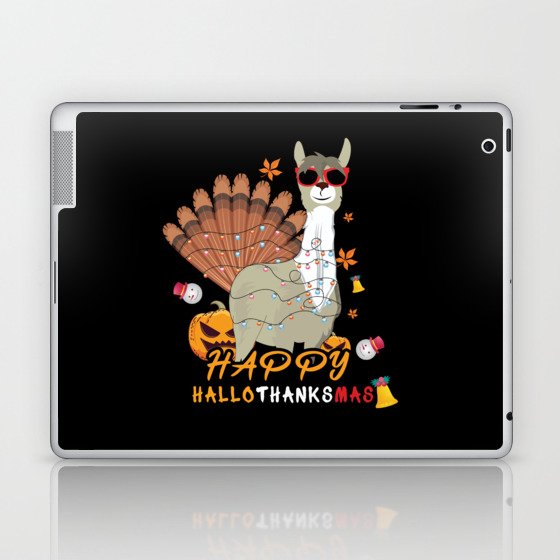 Fall Autumn Christmas Halloween Happy Thanksgiving Laptop & iPad Skin