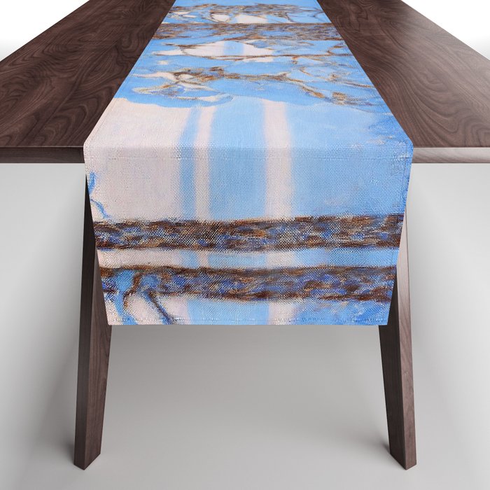 Bror Lindh Swedish Winter Landscape Table Runner