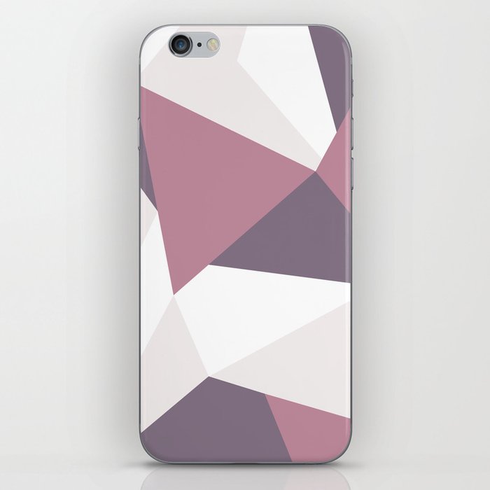 Pink, Purple, Nude Abstract Shapes Mosaic iPhone Skin