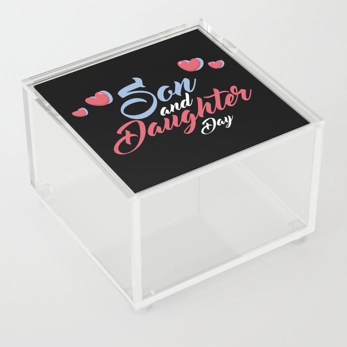 Son and Daughter Day Shirt, Son and Daughter Tee Gift Idea Acrylic Box