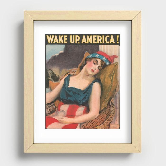Wake Up America Recessed Framed Print