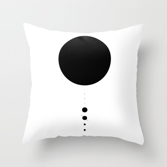 The Solar System (white) Throw Pillow
