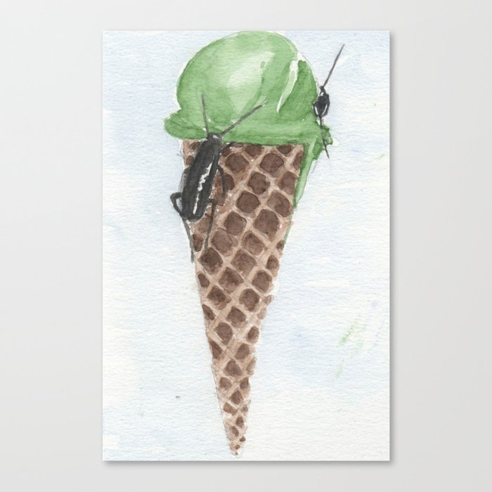 ice cream pistachio Canvas Print