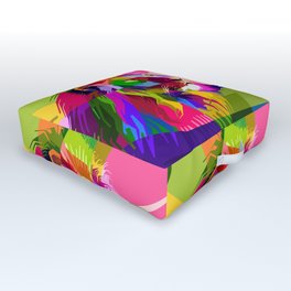 Lion Prismatic Pop Art Outdoor Floor Cushion