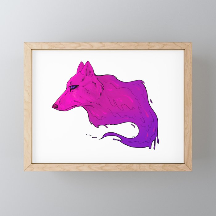 Gloop Wolf Framed Mini Art Print