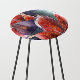 Fig Watercolor Fruits Counter Stool