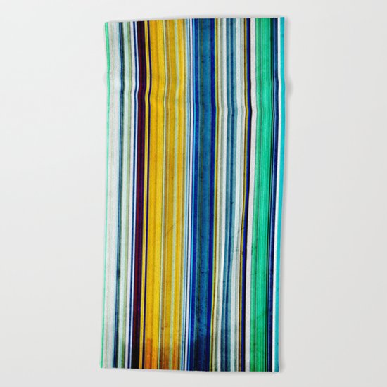 Colorful Stripes of Texture Beach Towel