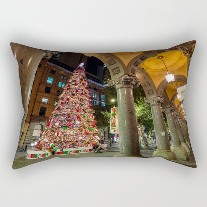 Christmas Tree, Martin Place, Sydney Rectangular Pillow