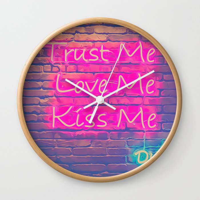 Love me pink, dreams, pastel, love, cute,  Wall Clock