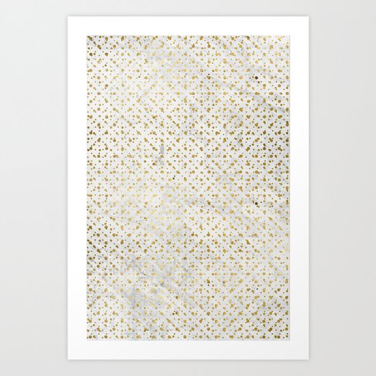gOld grid Art Print