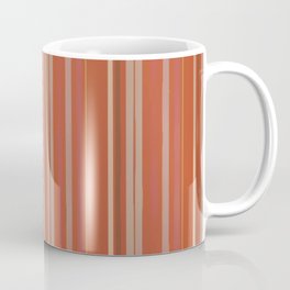 Rusty Coral Ombré Stripes Coffee Mug