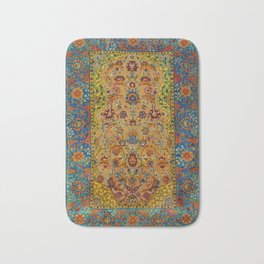 Hereke Vintage Persian Silk Rug Print Bath Mat