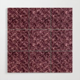 Burgundy Sparkly Glitter Wood Wall Art