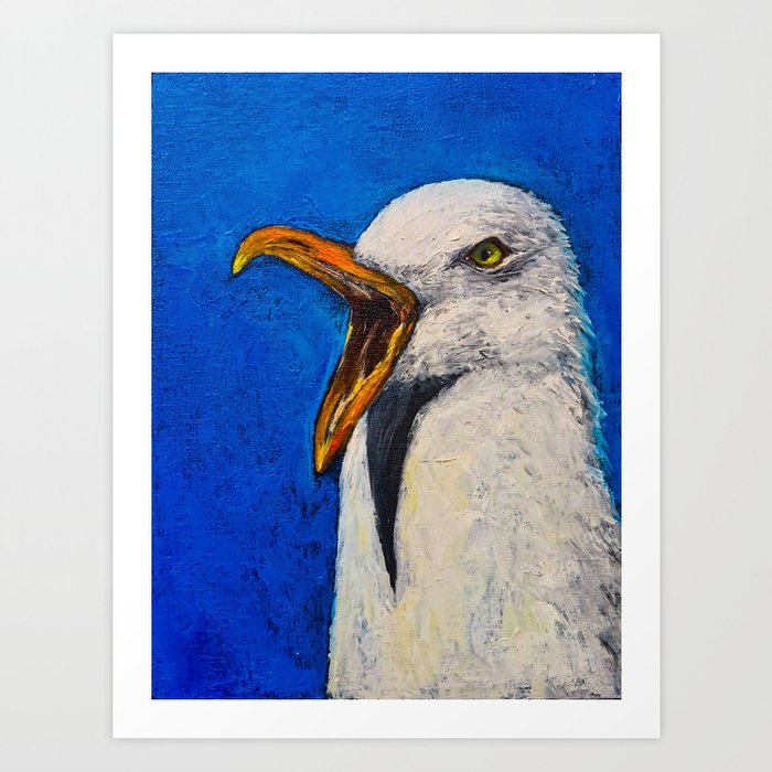 screaming seagull Art Print