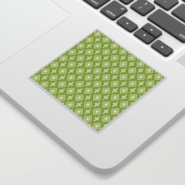 Light Green and White Native American Tribal Pattern Sticker