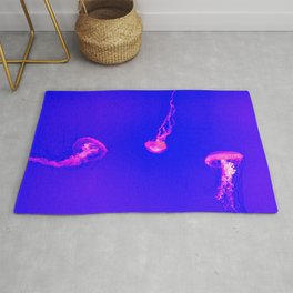 pastel jelly fish Area & Throw Rug
