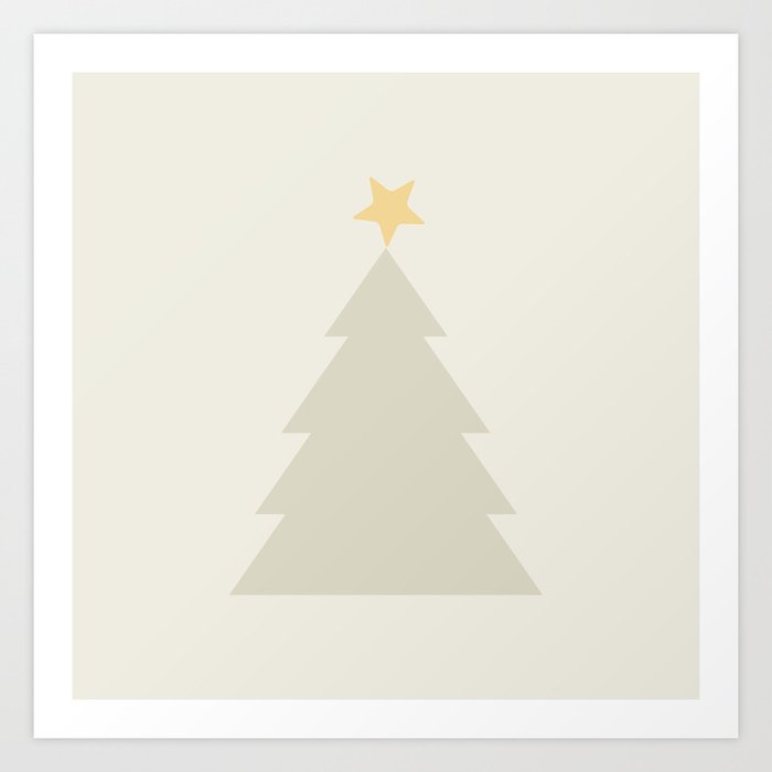 Scandi Christmas Tree Art Print