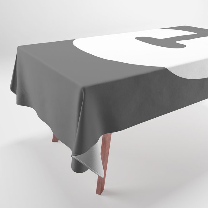 c (White & Grey Letter) Tablecloth