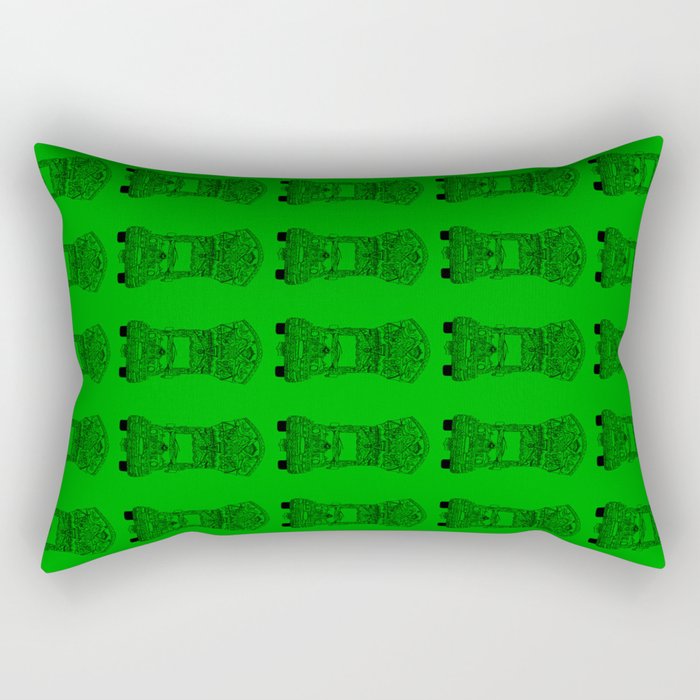 Pakistan Truckart. (Dark Green) Rectangular Pillow