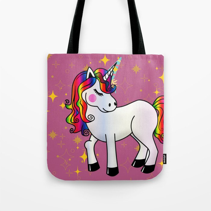 Unicorn | stars background Tote Bag
