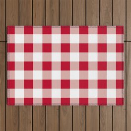 Classic Check - red Outdoor Rug