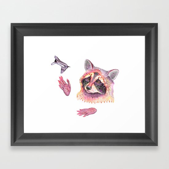 My spaceship. ♥ Collaboration with Buryat (http://blog.buryat.me/) Framed Art Print