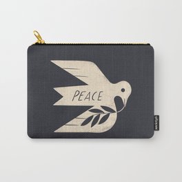 Peace Dove Carry-All Pouch | Pattern, Graphic, Peace, Lettering, Modern, Retro, Drawing, Hope, Curated, Rustic 