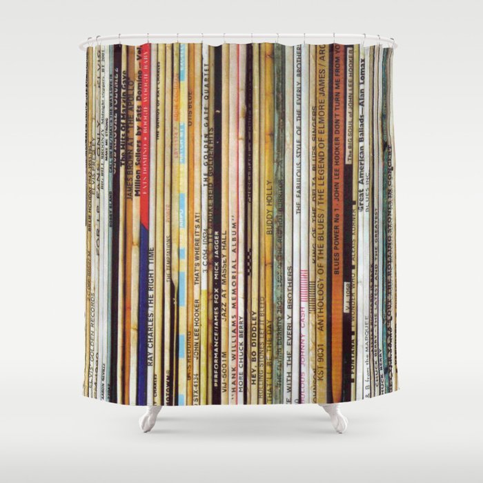 old vinyl records Shower Curtain
