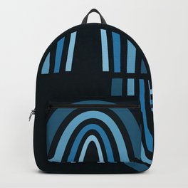 Parabolic Arch Wave 02 - Minimal Geometric Print Backpack