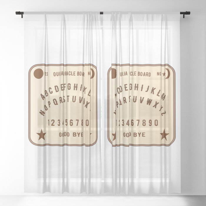 Ouija Oracle Mediums Board Sheer Curtain