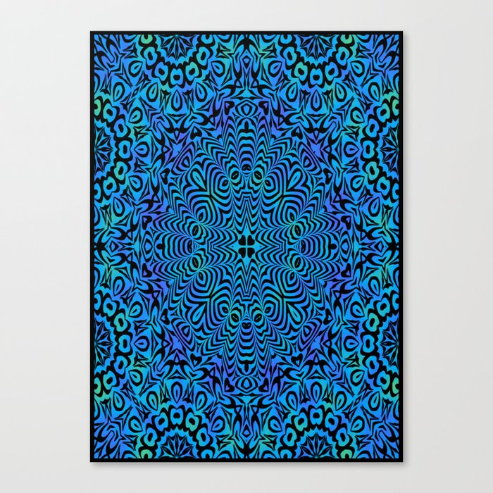 Chaos in Blue Canvas Print