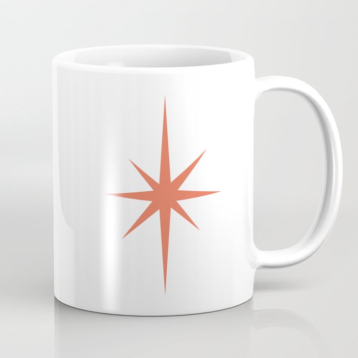 Orange Mid Century Starburst Coffee Mug