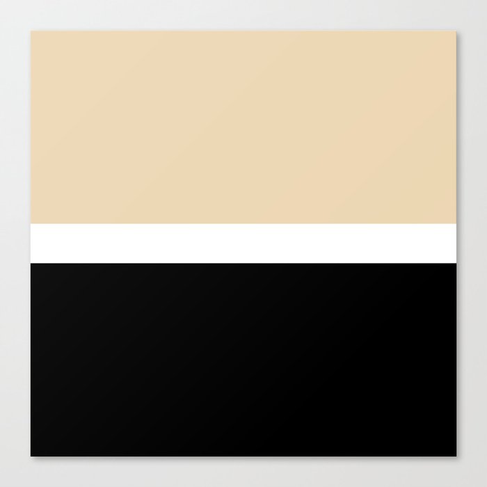Color Block Brown Black Pattern Canvas Print