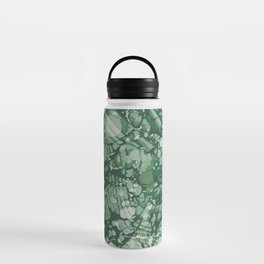 Boho marble pattern shades of green Water Bottle