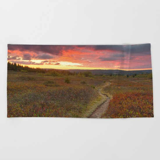 Dolly Sods Twilight Trail Beach Towel