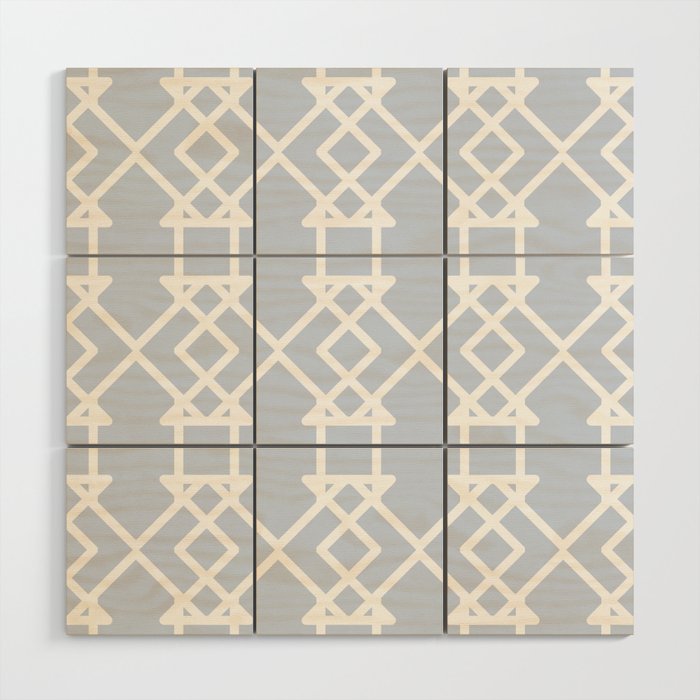 Blue and White Tessellation Line Pattern 27 - Diamond Vogel 2022 Popular Colour Surf's Surprise 0593 Wood Wall Art