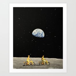 You, Me and the moon Art Print
