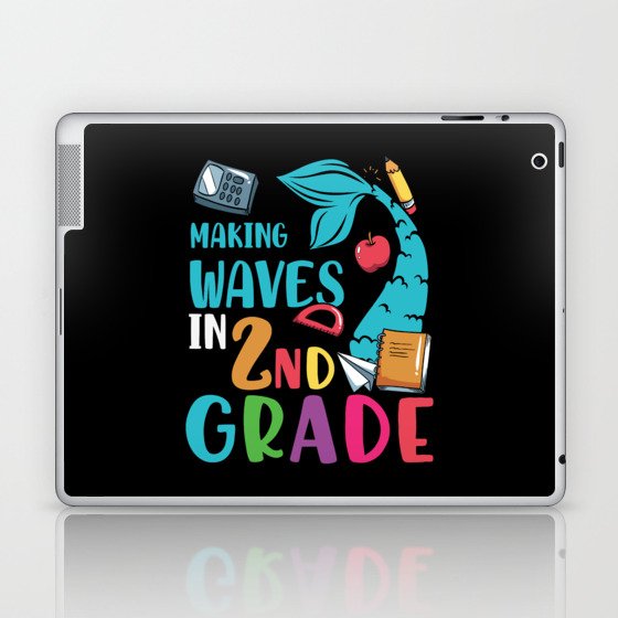 Making Waves In 2nd Grade Mermaid Laptop & iPad Skin