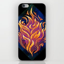 "Inflamed" (on Black) - By Brooke Duckart iPhone Skin