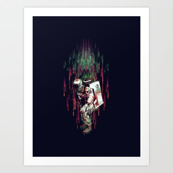 Falling from the Space Art Print