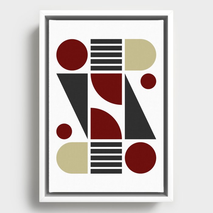 Classic geometric modern composition 2 Framed Canvas